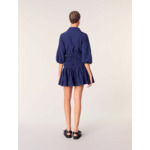 Robe courte plissée satinée