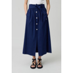 Jupe mi-longue à boutons