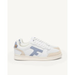 Baskets basses blanches, beiges & bleues