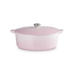 Cocotte ovale 31cm en fonte émaillée shell pink