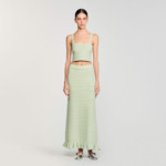 Top court en maille strassée