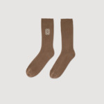 Chaussettes brodées en cachemire