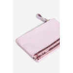 Pochette Zippée En Toile & Sequins