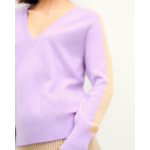 Pull Col V Oversize Bandes