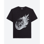 T-Shirt Manches Courtes Avec Print Roue Et Flammes Homme