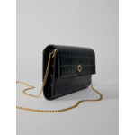 Sac pochette en cuir embossé