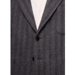 Veste droite en laine à chevrons