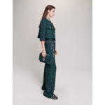 Pantalon large en tweed