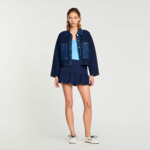 Cardigan à détail denim