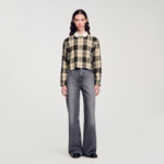 Chemise à carreaux et col bijou