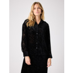 Chemise en velours Eleki NOIR DEVORE