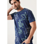 Men T-shirt Blue