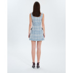 Robe courte en tweed bleue