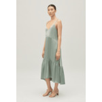 Robe midi satinée