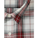 Chemise Anatole en voile à carreaux rouges