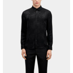 Chemise Jacquard Noire À Fleurs Homme