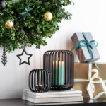 Black XMAS grand photophore 12 x 7 x 19 cm