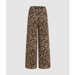 LEOPARD AOP WIDE LEG PANTS