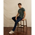T-shirt col rond vert foncé Homme des bois