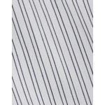 Chemise col américain en popeline rayée marine