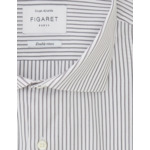 Chemise Ajustée rayée noire