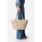 Panier Tressé En Cuir En Cuir D'Agneau