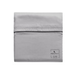 HOUSSE DE COUETTE | Pure White Satin Lavé - Stone - Finition Black