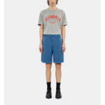 Short Cargo Bleu En Coton Et Lin
