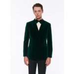 Veste de smoking croisée en velours