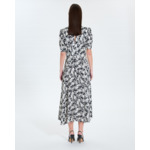 Robe longue évasée à imprimé floral