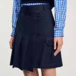 Jupe courte plissée cargo