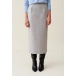 Jupe crayon taille haute gris clair