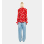 Chemise À Imprimé Fleuri Avec Volants Femme