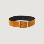 Ceinture large en croûte de cuir