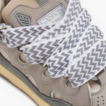 Lanvin Leather Curb Sneaker Grey White