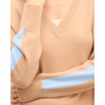 Pull Col V Oversize Bandes