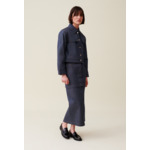 Veste denim foncé large