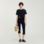 T-shirt à broderie fleur hawaïenne