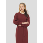 Robe Rossini-Bordeaux en Polyester