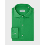 Chemise Aristote en lin vert intense