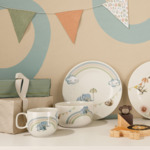 Boho kids Walk like an elephant - ensemble de vaisselle pour enfant, 3 pièces, multicolore