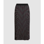 K-CHEVRON AOP PLEATED SKIRT