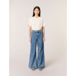 Jean flare à ceinture studée