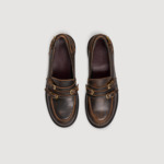 Mocassins en cuir patiné