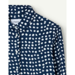 Chemise Marina en viscose marine à pois