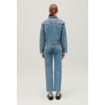 Veste droite jean bleu