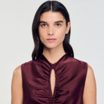 Robe longue en satin