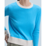 Pull Col Rond Bicolore Léger