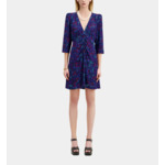 Robe Courte En Soie Manches 3/4 Gigot Femme
