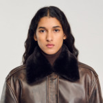 Blouson en cuir vieilli